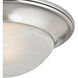 Fluor 1 Light 12 inch Brushed Nickel Flush Mount Ceiling Light