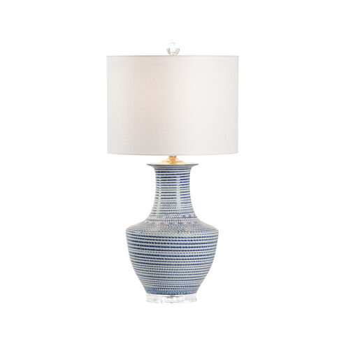 Chelsea House 29 inch 100.00 watt Blue/White/Clear Table Lamp Portable Light