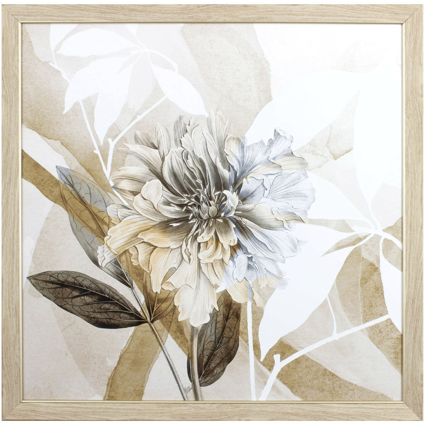 Graceful Garden Neutral and Brown Framed Art, Propac