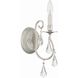 Ashton 1 Light 5.5 inch Olde Silver Sconce Wall Light in Clear Hand Cut