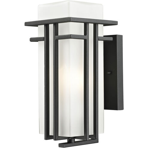 Abbey 1 Light 11.75 inch Black Outdoor Wall Light