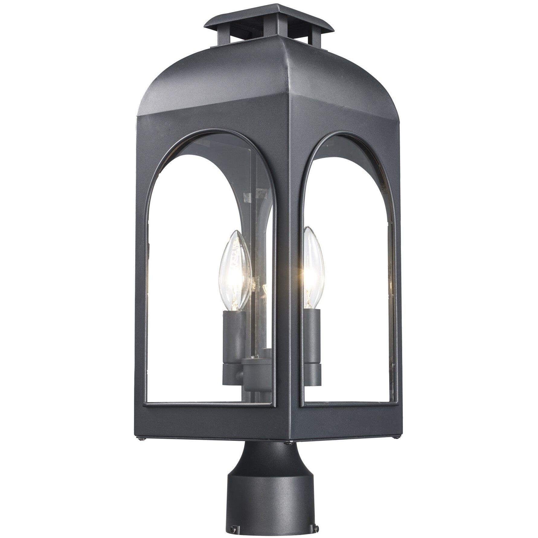 Presence 2 Light 19 inch Black Outdoor Post Lantern Head