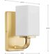 Cowan 1 Light 6 inch Satin Brass Bath Vanity Wall Light