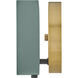 Mercer 6.75 inch Sage Green with Heritage Brass ADA Indoor Wall Sconce Wall Light