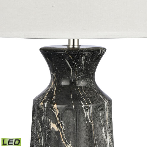 Cochrane Gardens 26 inch 9.00 watt Black Marbleized with Black Table Lamp Portable Light