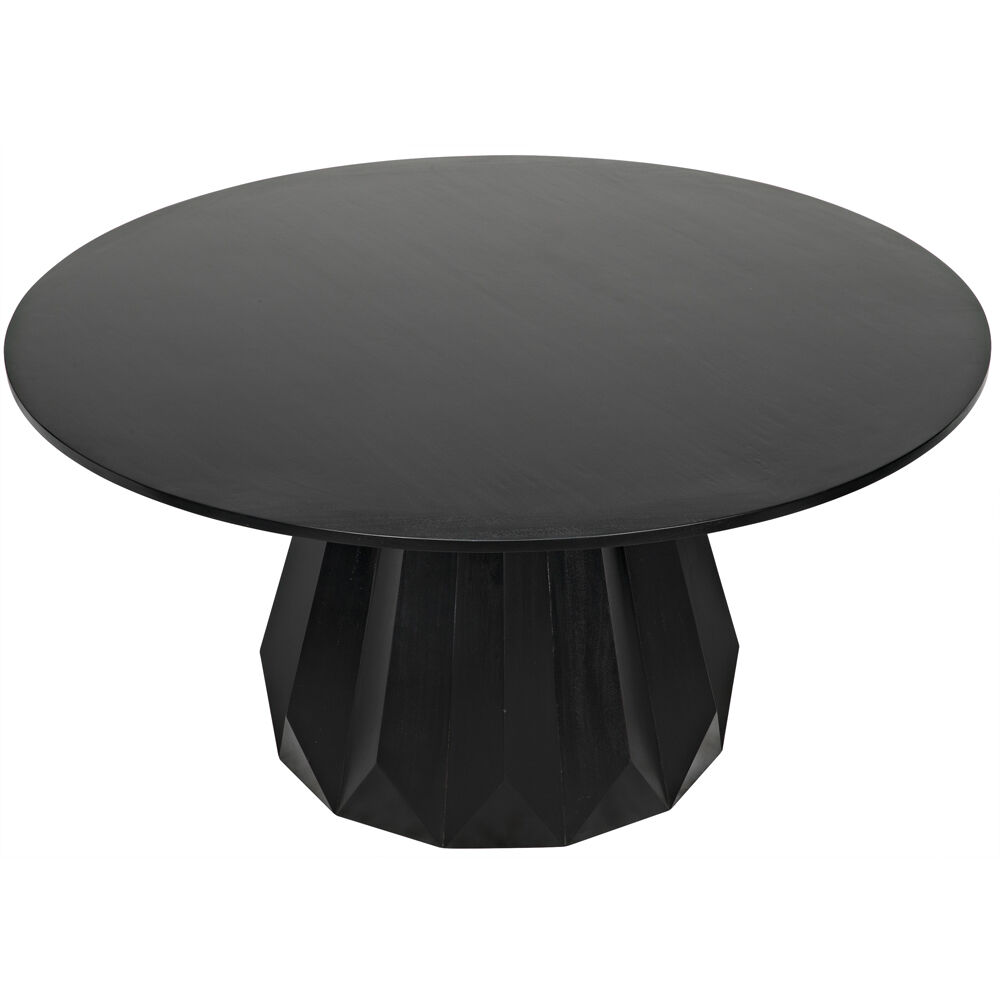 Brosche 60 X 60 inch Hand Rubbed Black Dining Table