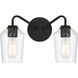 Shayna 2 Light 15 inch Flat Black Vanity Light Wall Light