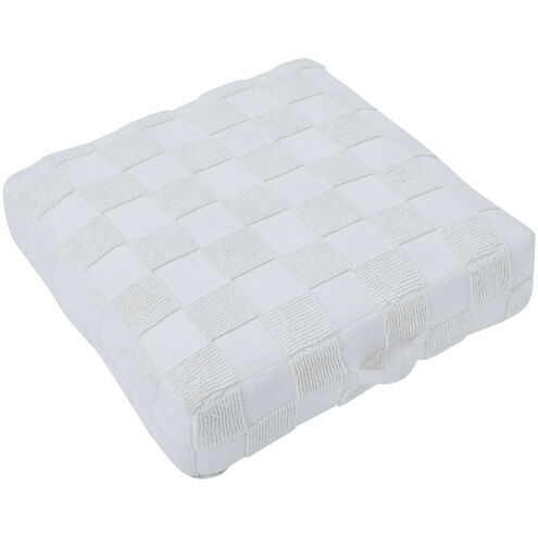 Persona 8 inch Ivory Floor Pouf