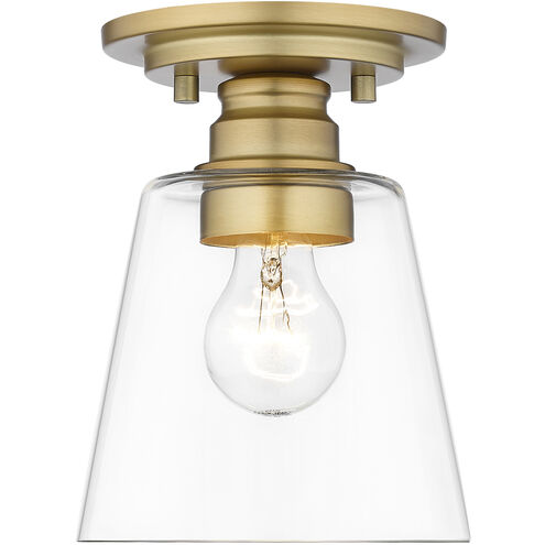 Annora 1 Light 7 inch Olde Brass Flush Mount Ceiling Light