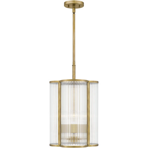Quoizel Aster 4 Light 12 inch Weathered Brass Mini Pendant Ceiling Light, Small ASR1512WS - Open Box