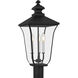 Farley 3 Light 22.75 inch Matte Black Outdoor Post Lantern