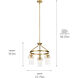Everett 3 Light 22.75 inch Brushed Brass Chandelier Ceiling Light, Medium