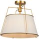 Pullman LED 17 inch Brass Semi-Flush Mount Ceiling Light