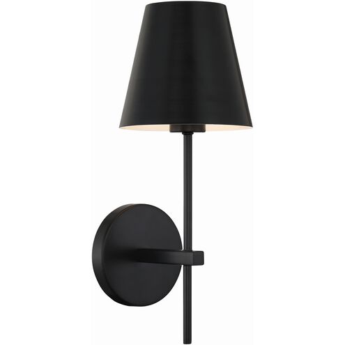 Xavier 1 Light 6 inch Matte Black Wall Sconce Wall Light