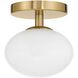 Julep LED 6 inch Brushed Gold Semi-Flush Mount Ceiling Light