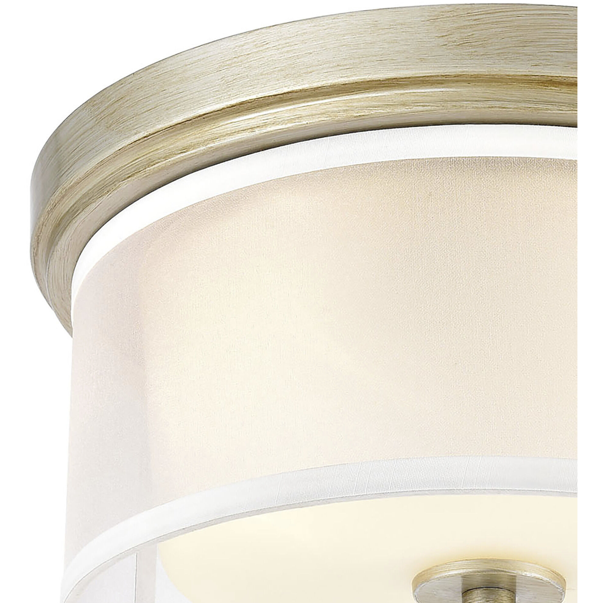 Diffusion 2 Light 13 inch Aged Silver Flush Mount Ceiling Light