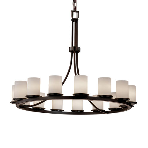 Fusion LED 42 inch Dark Bronze Chandelier Ceiling Light, Dakota
