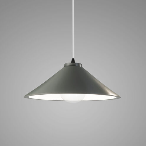 Radiance Collection 1 Light 11.75 inch Pewter Green with Matte Black Pendant Ceiling Light