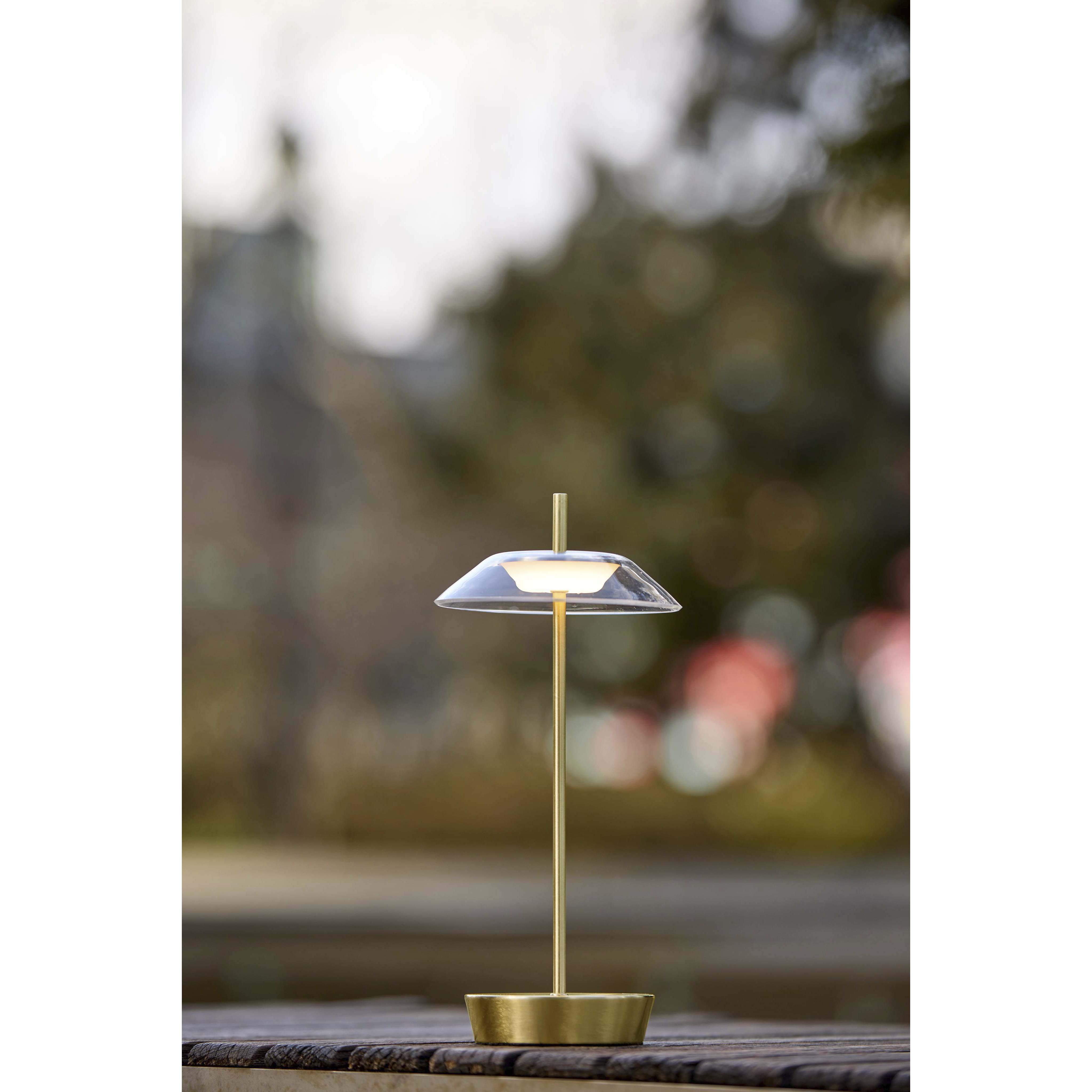 Ako 12 inch 2.00 watt Antique Brass Cordless Table Lamp Portable Light, ADS360