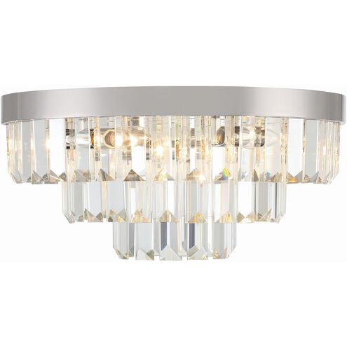 Hayes 8 Light 18 inch Polished Nickel Flush/Semi Flush Ceiling Light