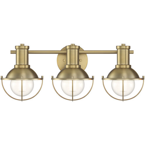 Dalton 3 Light 23 inch Brushed Gold Vanity Light Wall Light