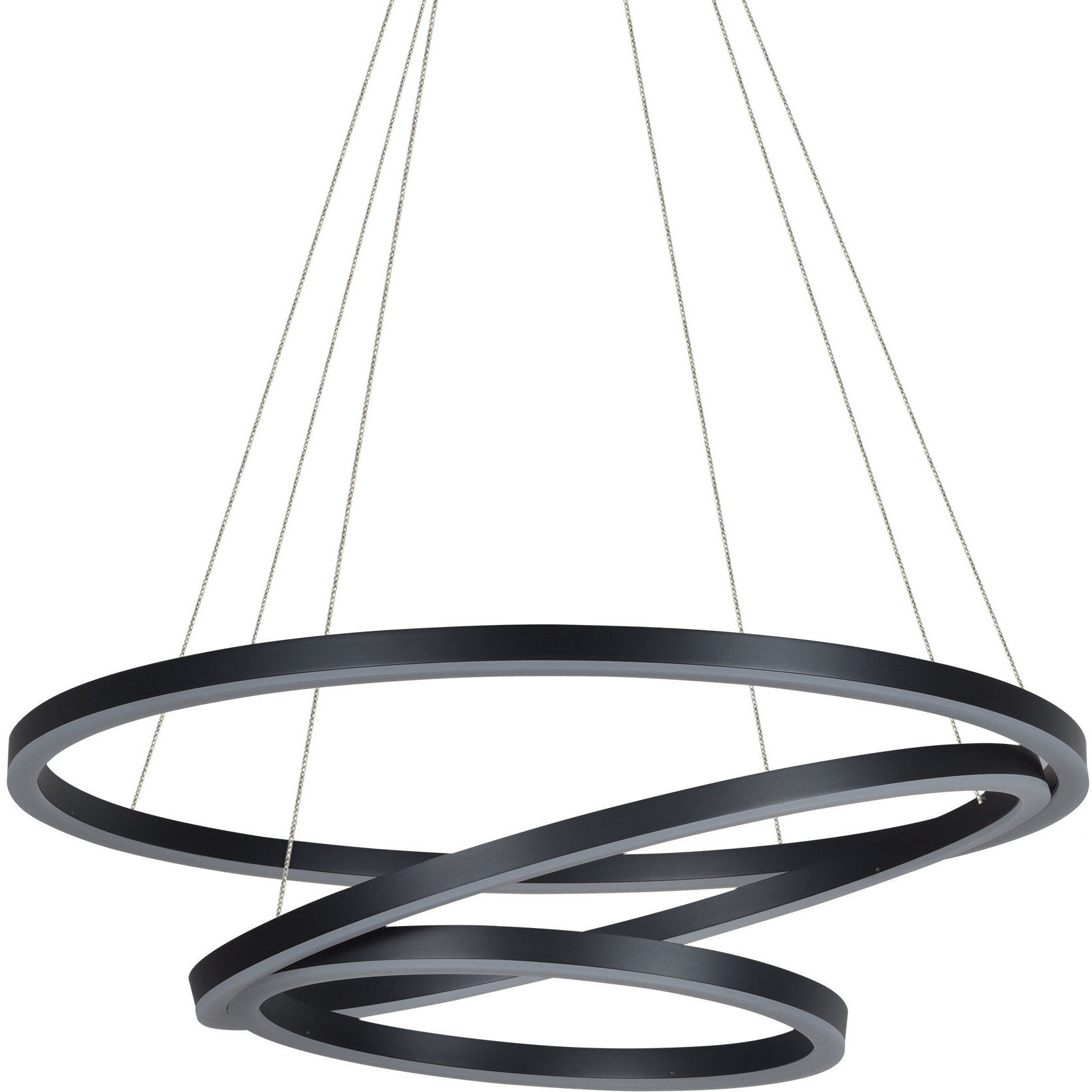 Tania Trio 31.5 inch Black Chandelier Ceiling Light