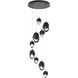 Chrysalis 9 Light 20.5 inch Ink Pendant Ceiling Light in Black Crystal