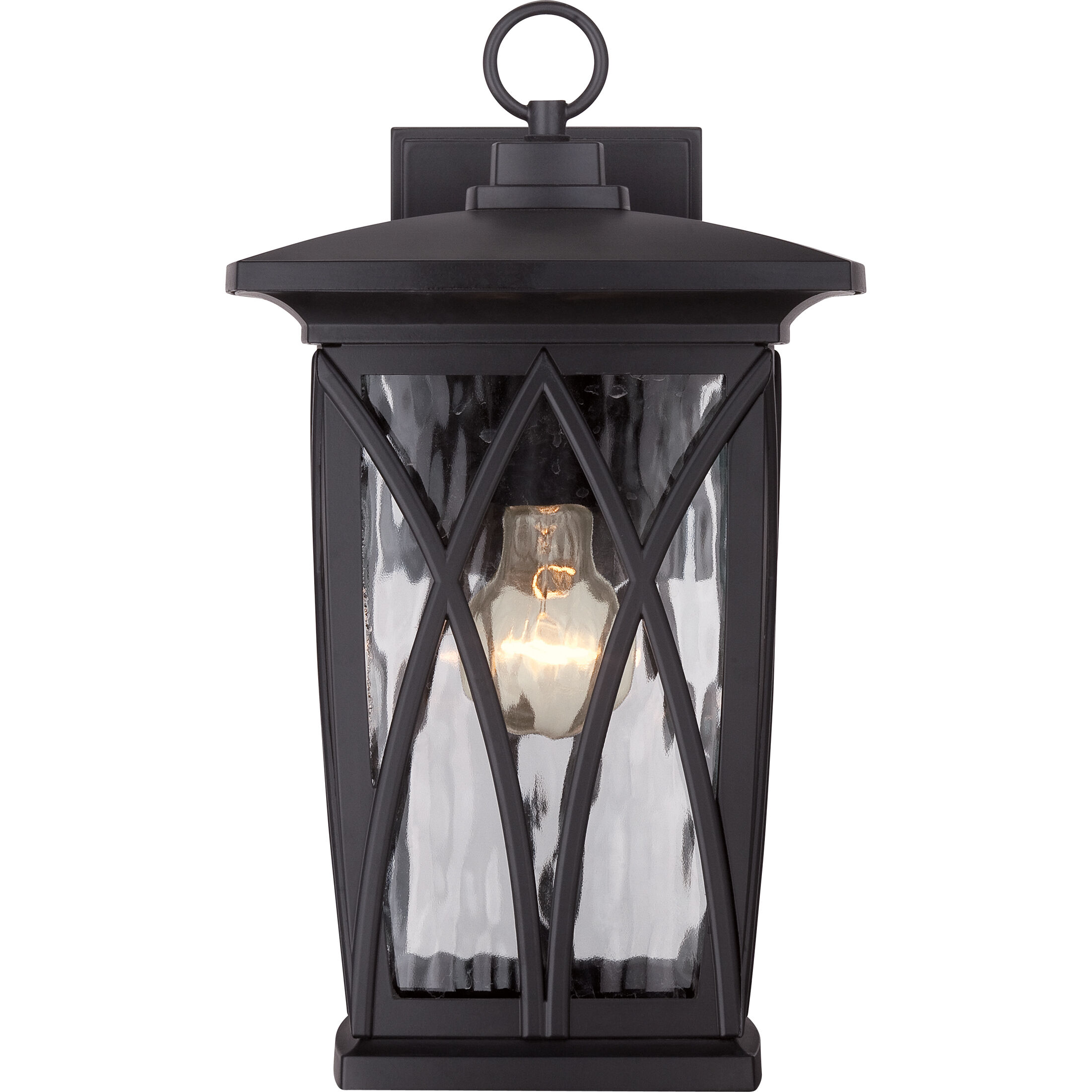 Grover 1 Light 15 inch Mystic Black Outdoor Wall Lantern