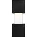 Kelly Wearstler Leagan LED Black Outdoor Wall Sconce, Integrated LED