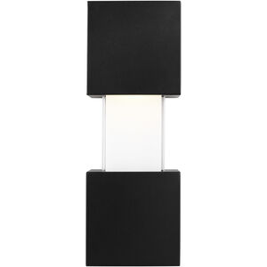 Kelly Wearstler Leagan LED Black Outdoor Wall Sconce, Integrated LED
