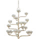 Agave Americana 22 Light 42 inch Contemporary Silver Leaf Chandelier Ceiling Light, Marjorie Skouras Collection