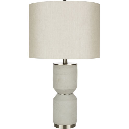 Wells 27 inch 100 watt Gray Table Lamp Portable Light