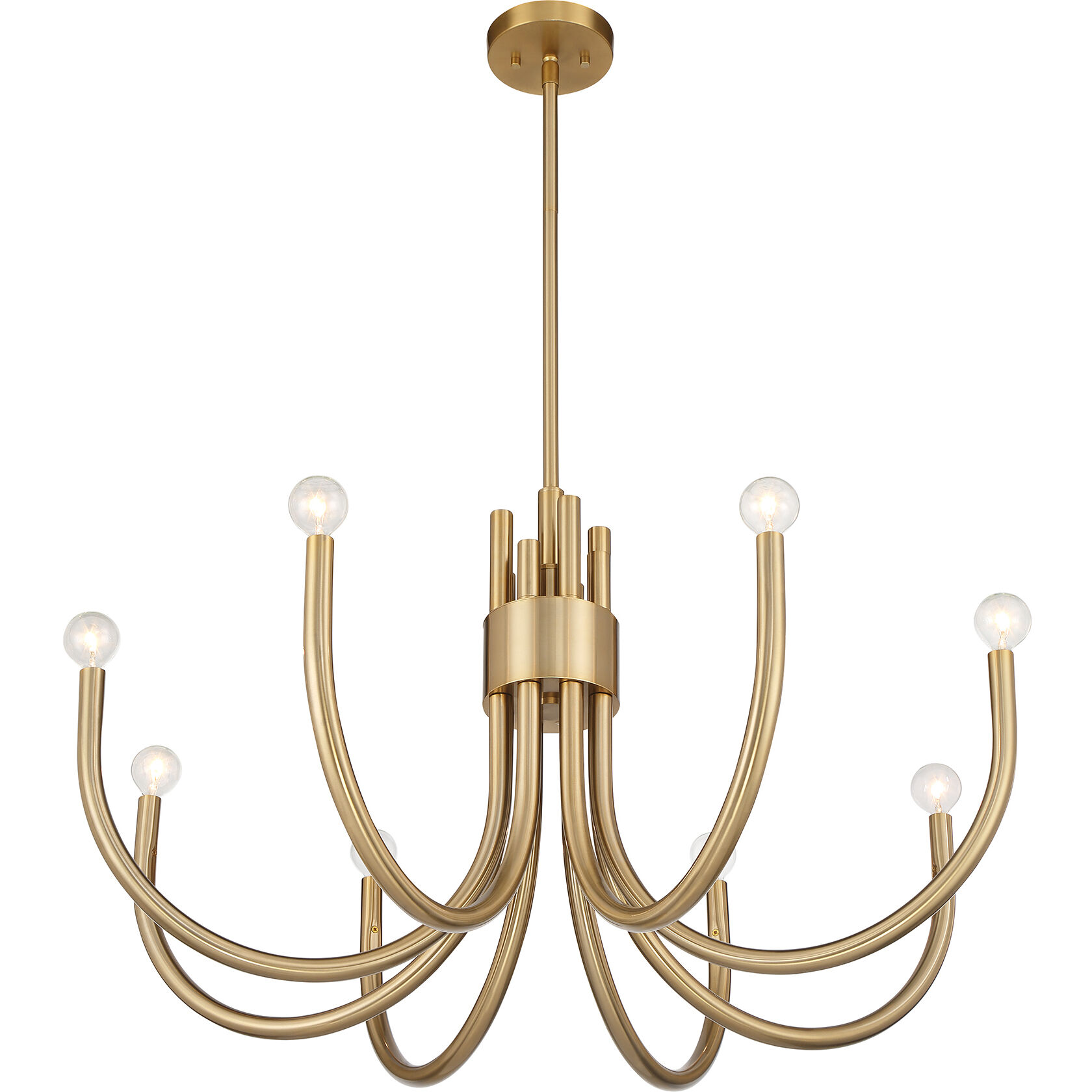 Sorrento 8 Light 34 inch Noble Brass Chandelier Ceiling Light, Essentials