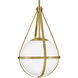 Colby 1 Light 11.25 inch Lacquered Brass Pendant Ceiling Light