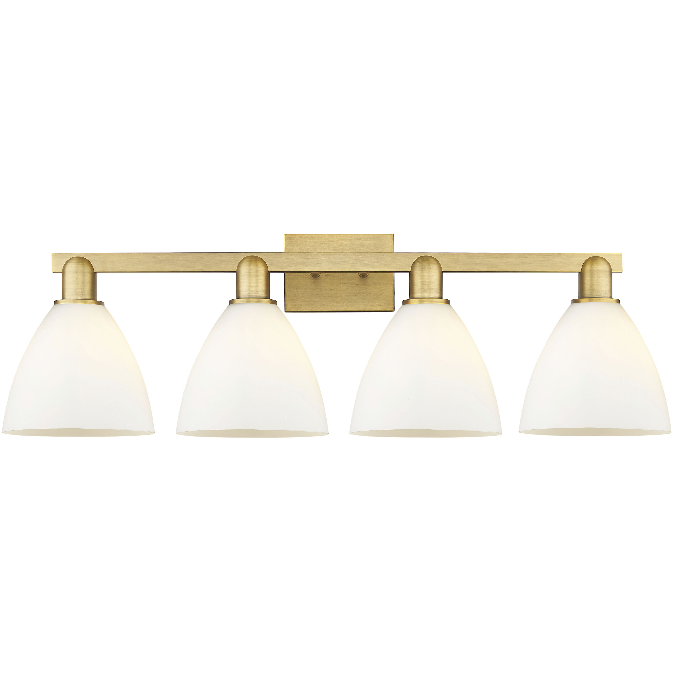 Arcadia Bristol 4 Light 35 inch Brushed Brass Bath Vanity Light Wall Light