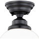 Huntley 1 Light 12 inch Oil Rubbed Bronze Semi-Flush Mount Ceiling Light