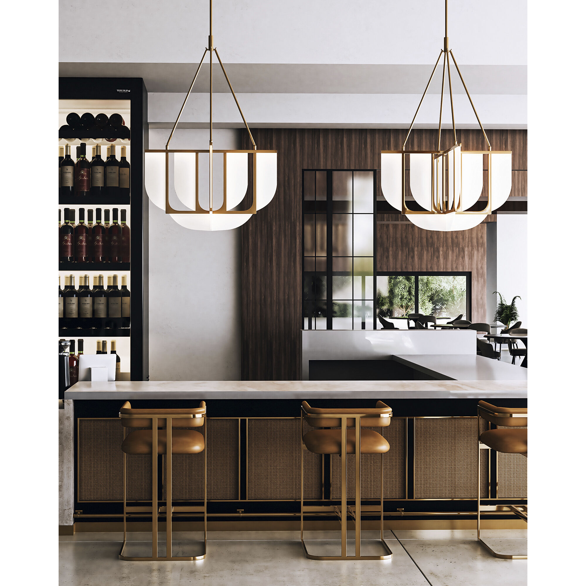 Anders LED 30 inch Vintage Brass Chandelier Ceiling Light