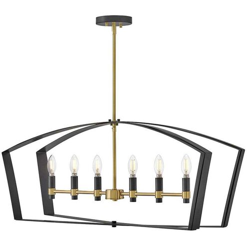 Sammi 6 Light 40 inch Black Chandelier Ceiling Light