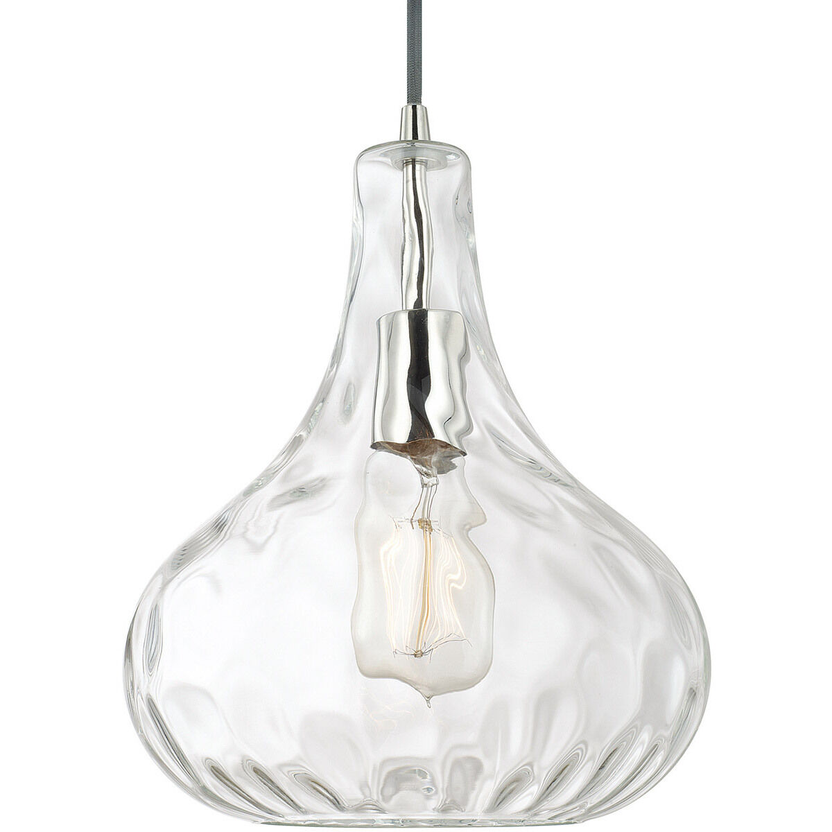 Elijah 1 Light 9 inch Polished Nickel Pendant Ceiling Light