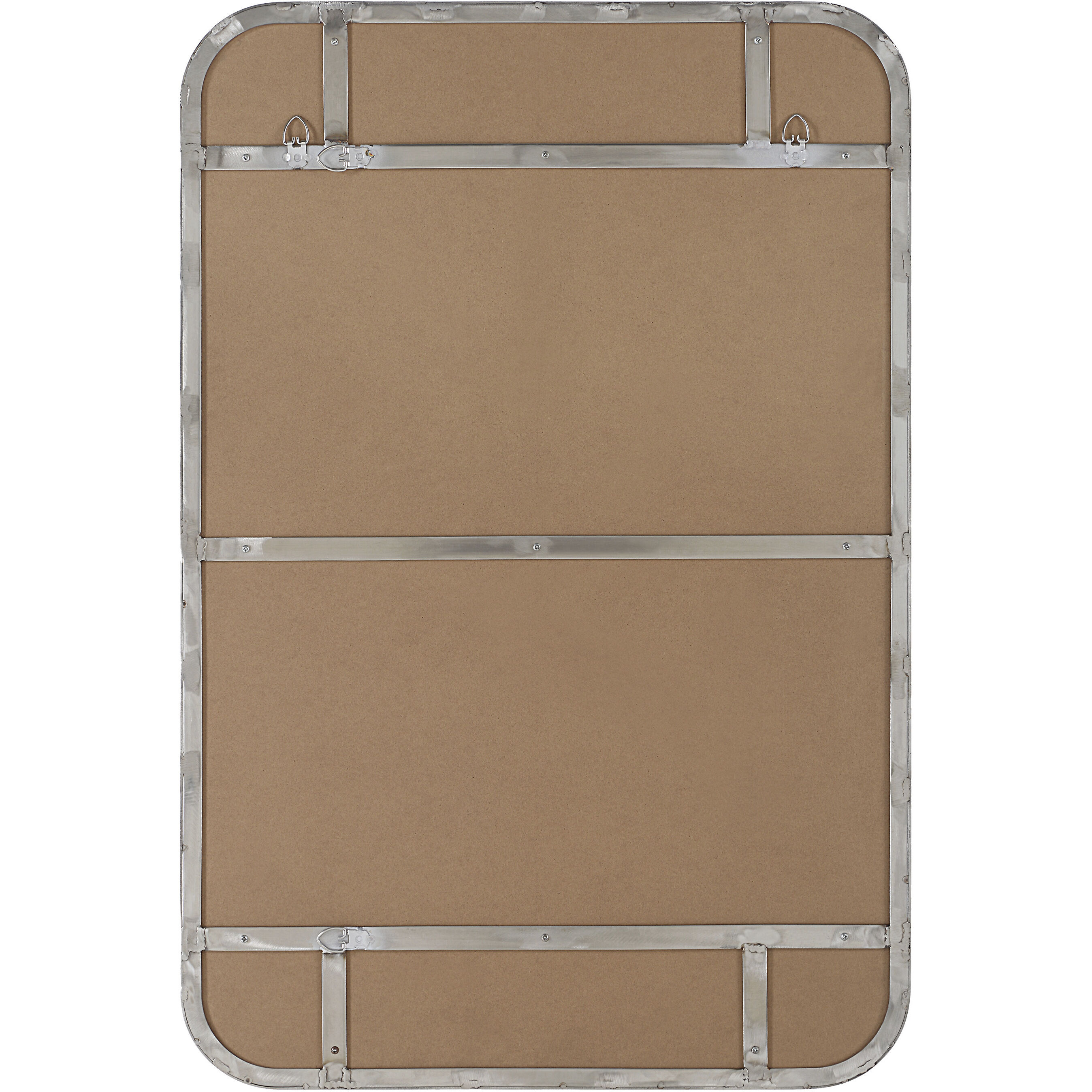 Louvas 36 X 24 inch Nickel Wall Mirror