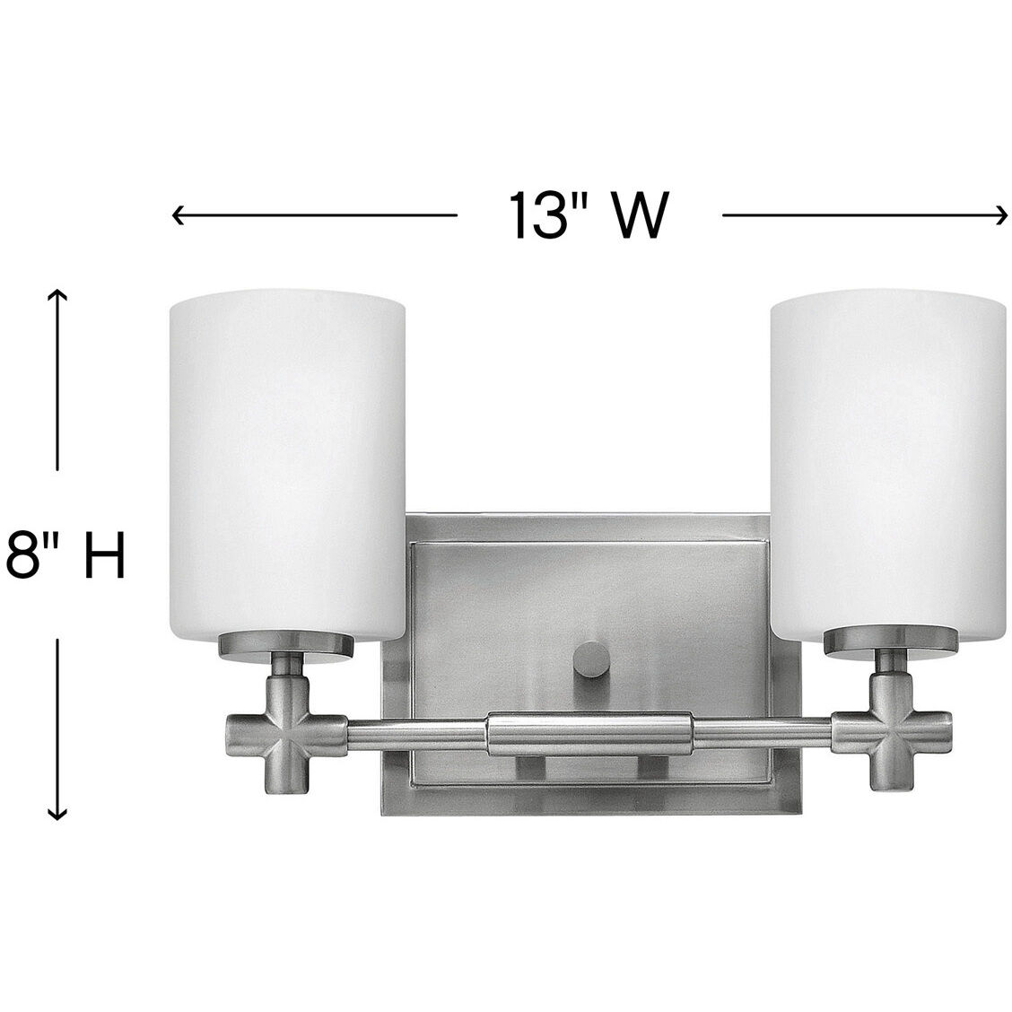 Laurel 2 Light 13 inch Brushed Nickel Vanity Light Wall Light