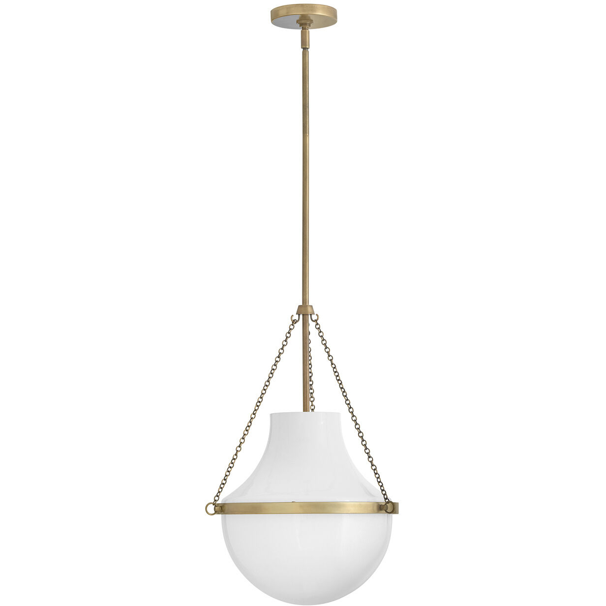 Collins 1 Light 15 inch Heritage Brass Pendant Ceiling Light