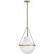 Collins 1 Light 15 inch Heritage Brass Pendant Ceiling Light