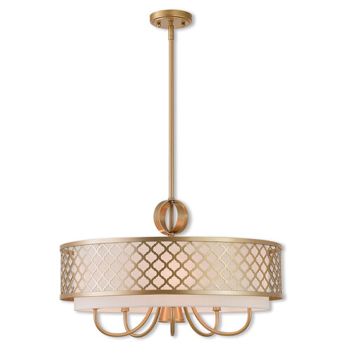 Arabesque 6 Light 24 inch Soft Gold Pendant Chandelier Ceiling Light