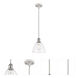 Ballston Dome 1 Light 8 inch White and Polished Chrome Mini Pendant Ceiling Light in Clear Glass
