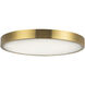 Alora Mood Evelyn 9 inch Brushed Gold and Alabaster Flush Mount Ceiling Light