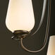 Flora 3 Light 15.8 inch Bronze Chandelier Ceiling Light in Opal