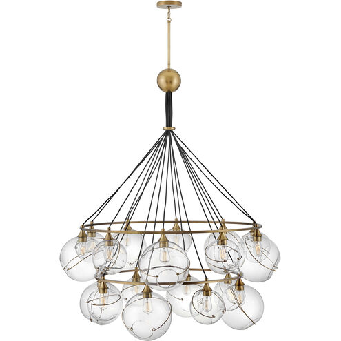 Lisa McDennon Skye 18 Light 53.25 inch Heritage Brass Indoor Chandelier Ceiling Light