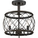 Dury 3 Light 12.5 inch Palladian Bronze Semi-Flush Mount Ceiling Light