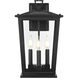 Berks 3 Light 16 inch Black Outdoor Wall Sconce